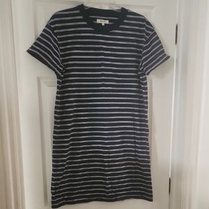 Madewell Navy and White Striped Tee